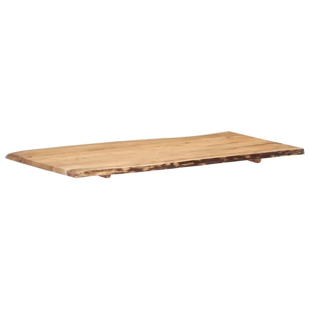 Brown Acacia Wood Table Top 118x50-60x2.5 cm