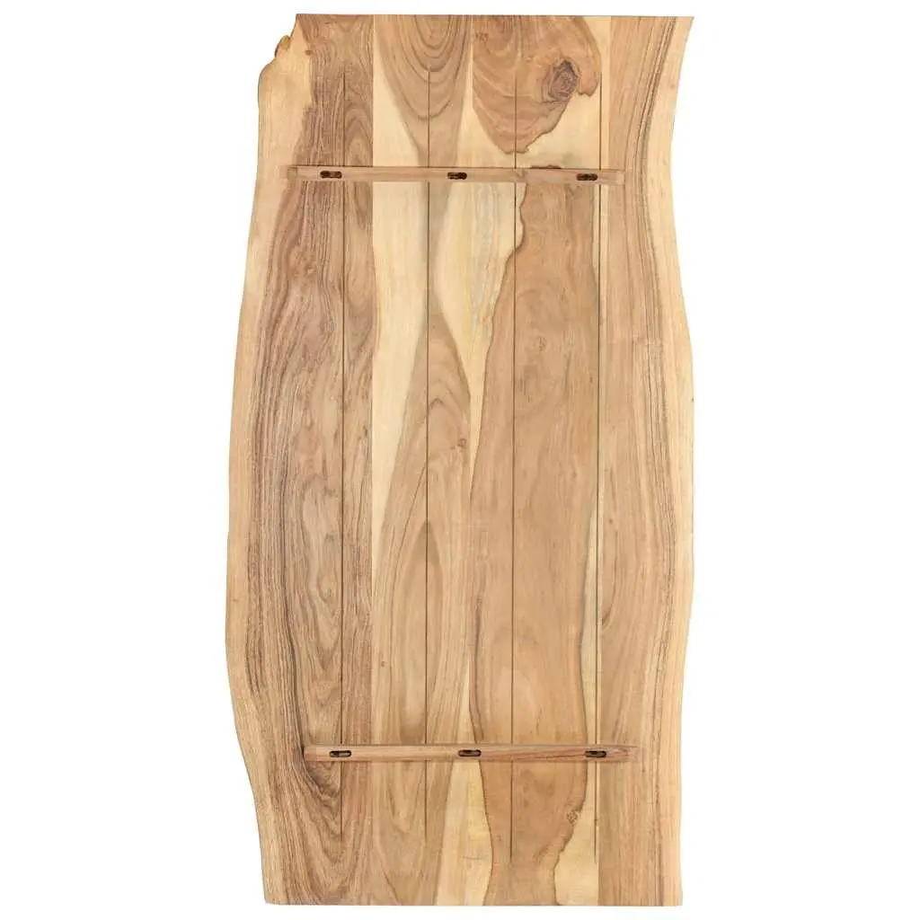 Brown Acacia Wood Table Top 118x50-60x2.5 cm