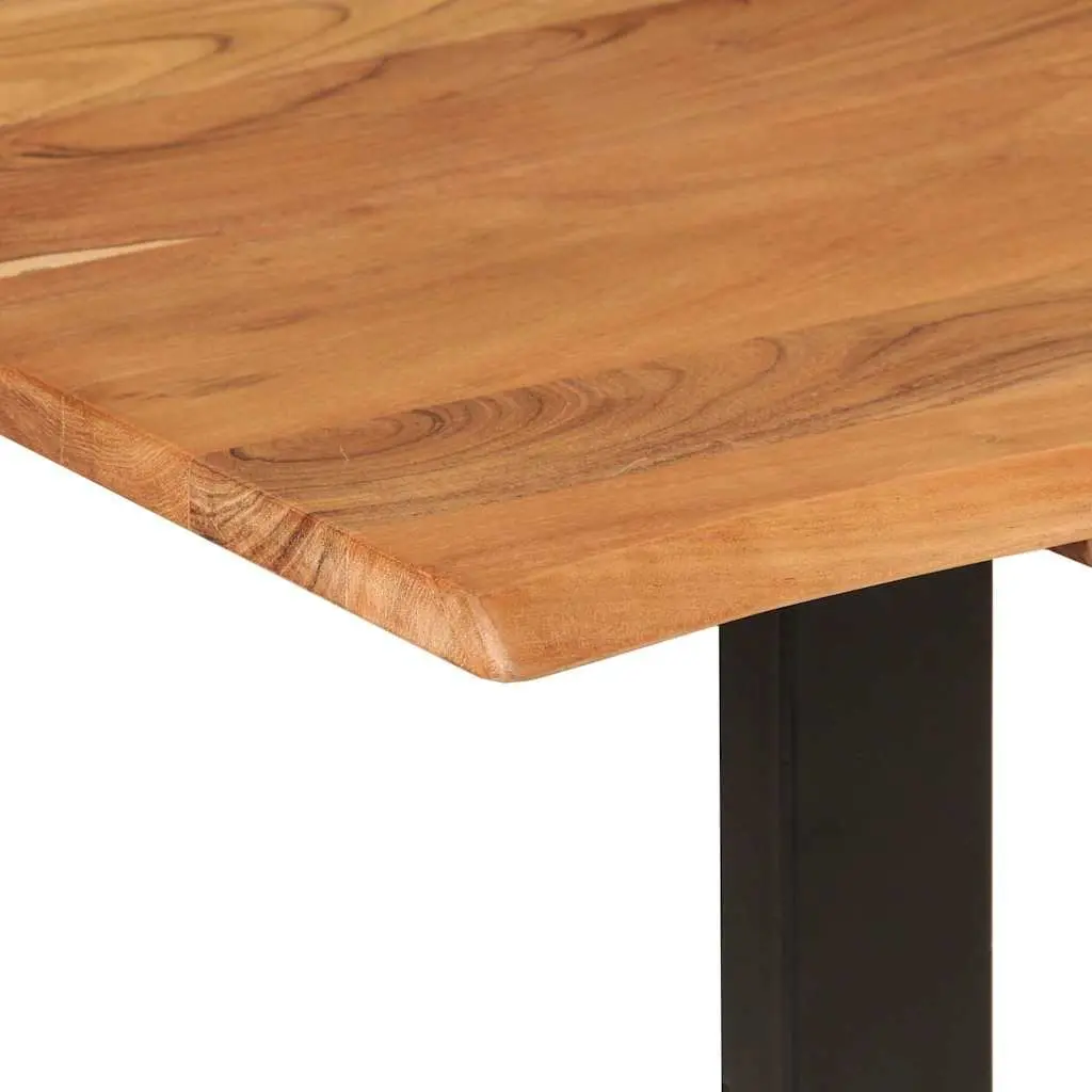 Dining Table Brown 154x80x76 cm Solid Wood Industrial Rustic Style
