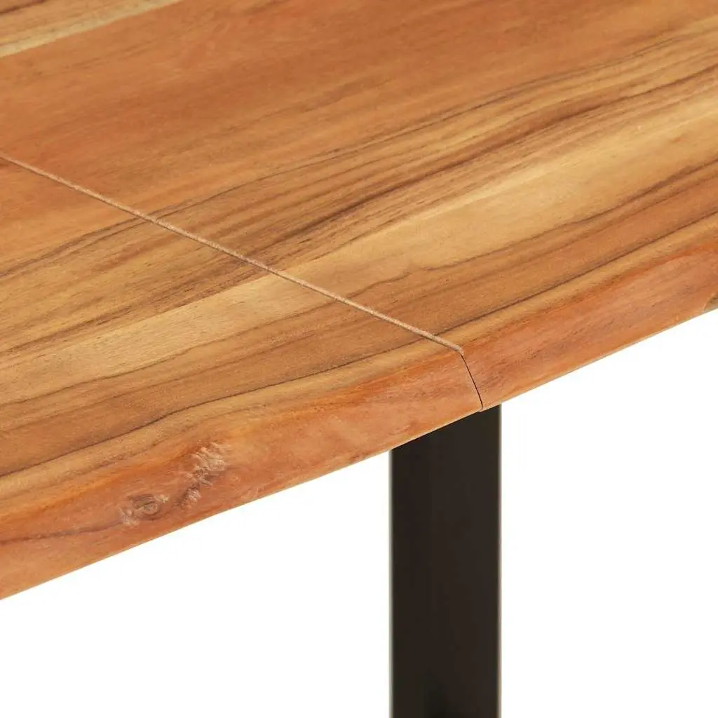 Dining Table Brown 154x80x76 cm Solid Wood Industrial Rustic Style