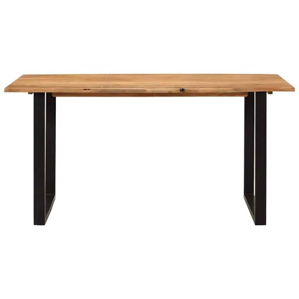 Dining Table Brown 154x80x76 cm Solid Wood Industrial Rustic Style