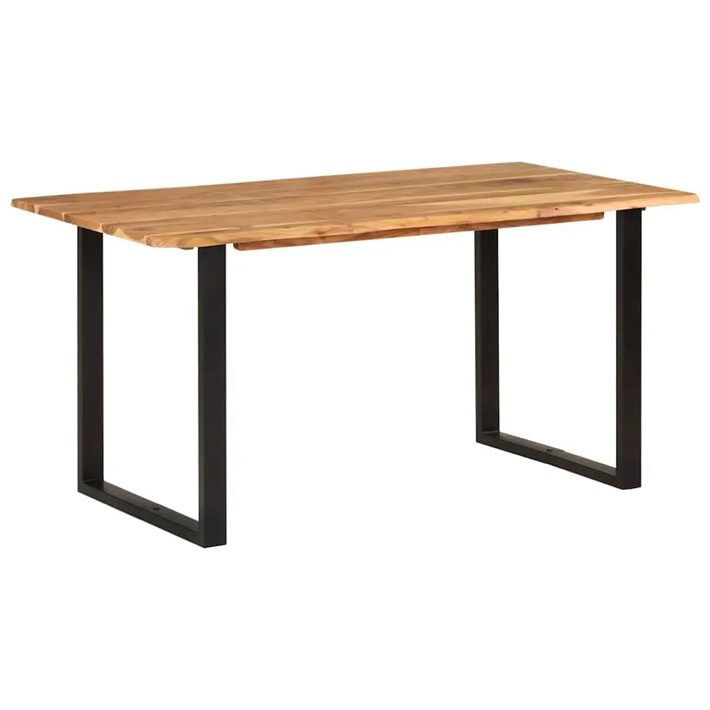 Dining Table Brown 154x80x76 cm Solid Wood Industrial Rustic Style