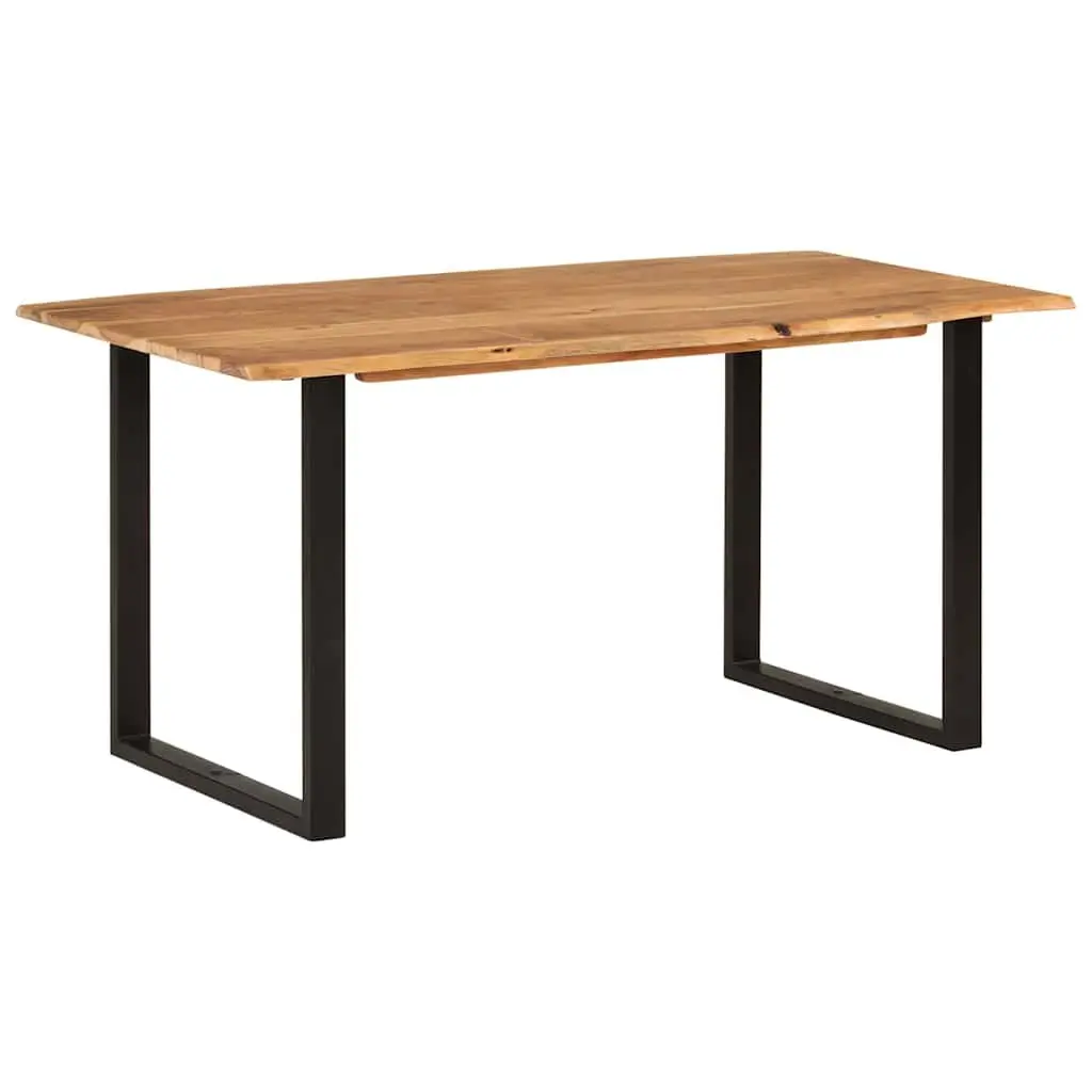 Dining Table Brown 154x80x76 cm Solid Wood Industrial Rustic Style