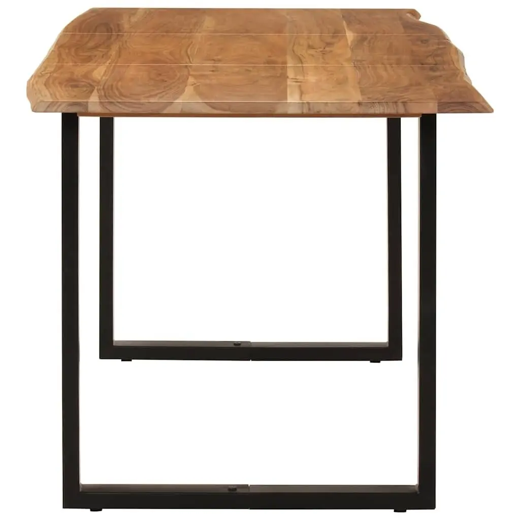 Dining Table Brown 154x80x76 cm Solid Wood Industrial Rustic Style