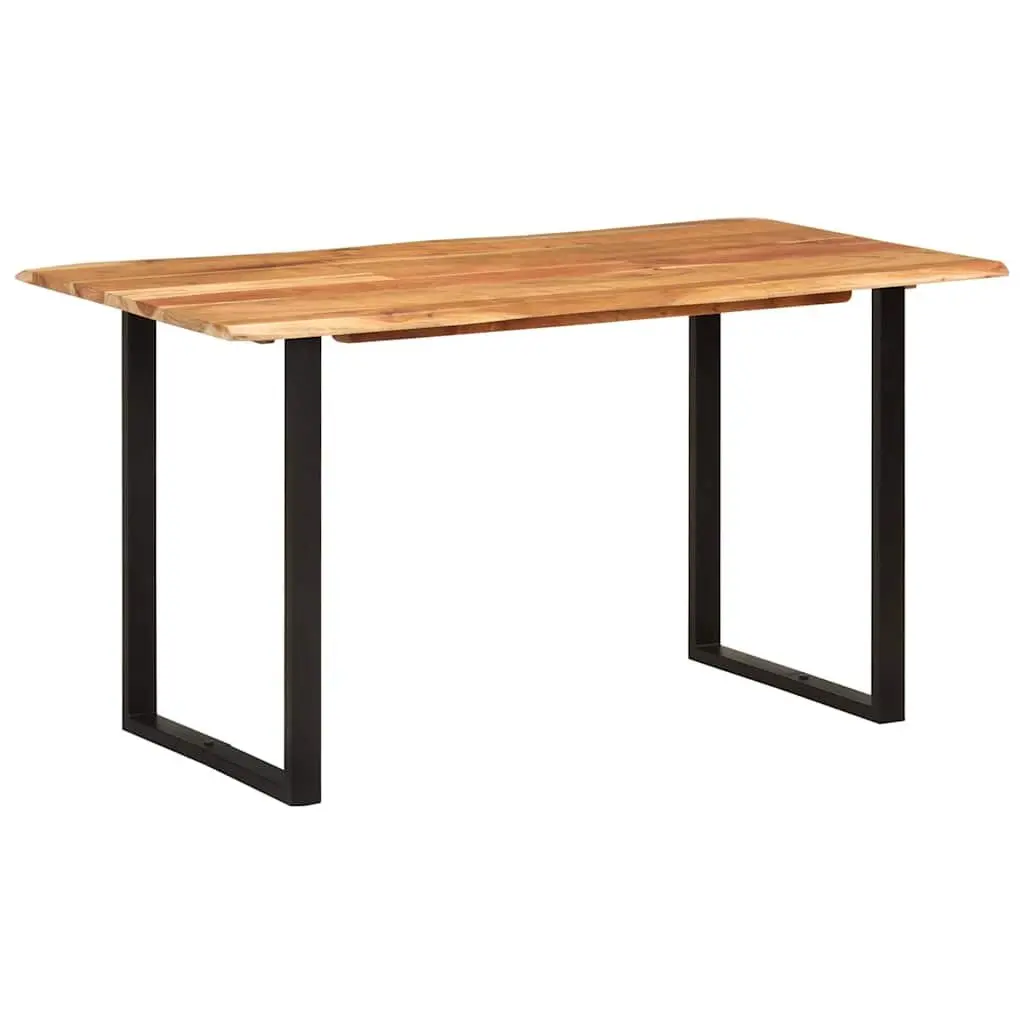 Dining Table 140x70x76 cm Kitchen Room Furniture Brown Wooden Industrial Rustic
