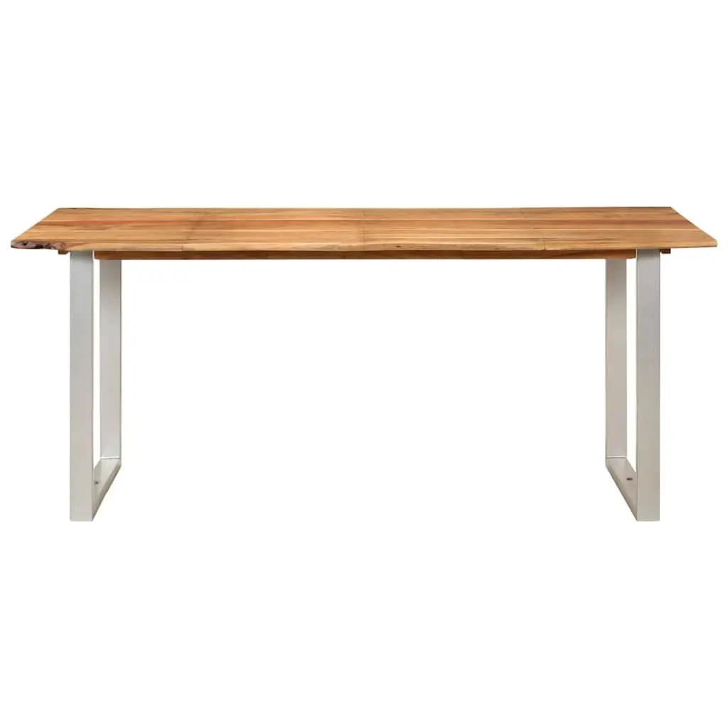 Dining Table 180x90x76cm Brown Solid Wood Kitchen Dining Room Furniture