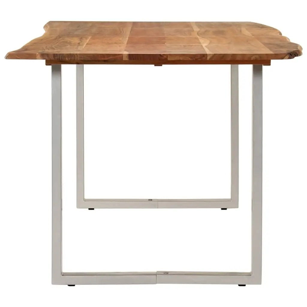 Dining Table 180x90x76cm Brown Solid Wood Kitchen Dining Room Furniture