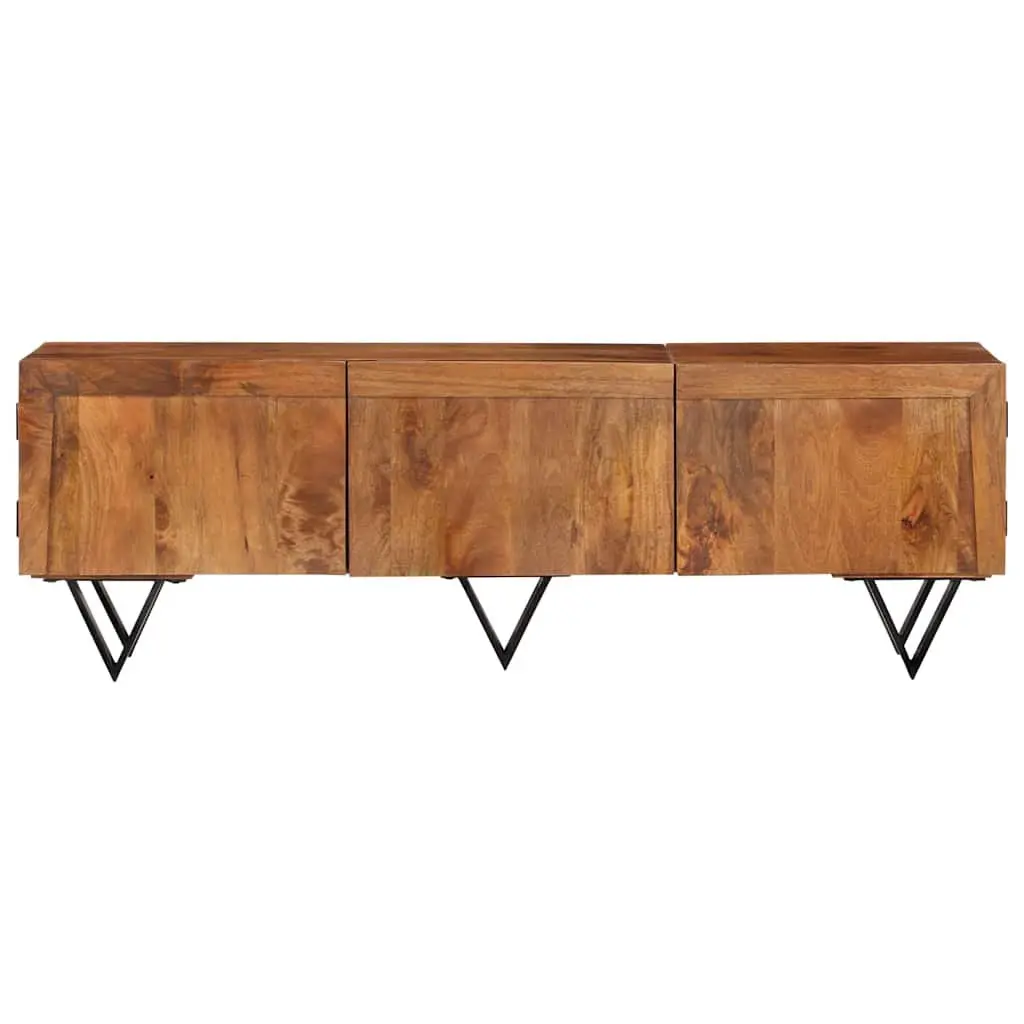 TV Cabinet 140x30x46 cm Solid Mango Wood Brown Living Room Furniture Storage