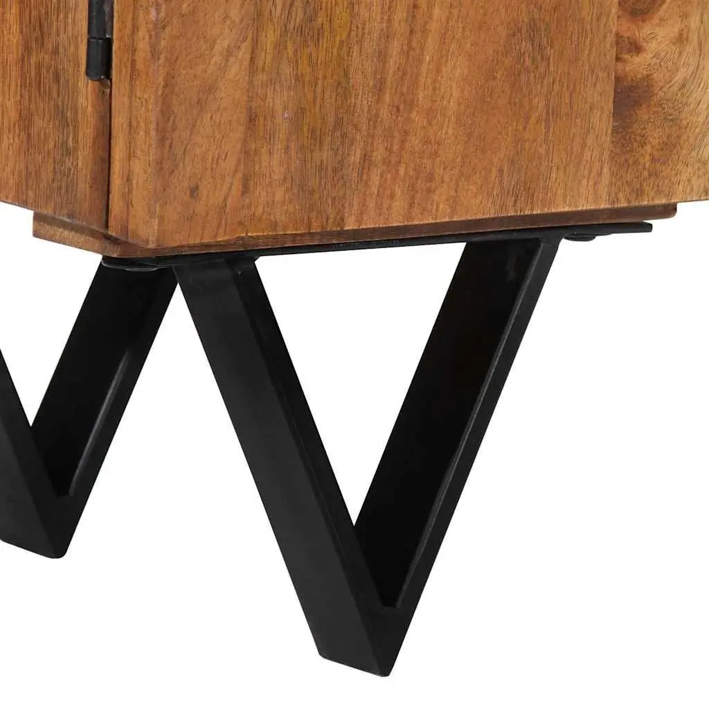 TV Cabinet 140x30x46 cm Solid Mango Wood Brown Living Room Furniture Storage
