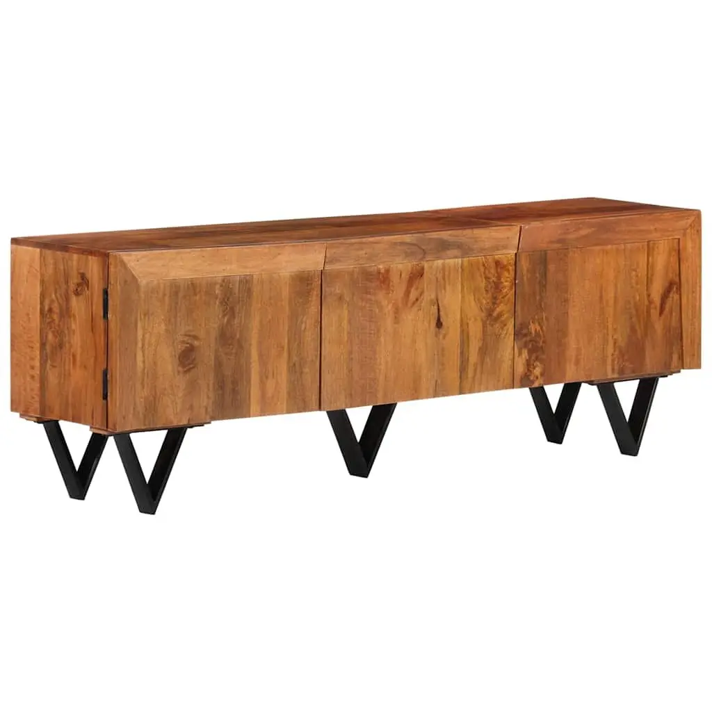 TV Cabinet 140x30x46 cm Solid Mango Wood Brown Living Room Furniture Storage
