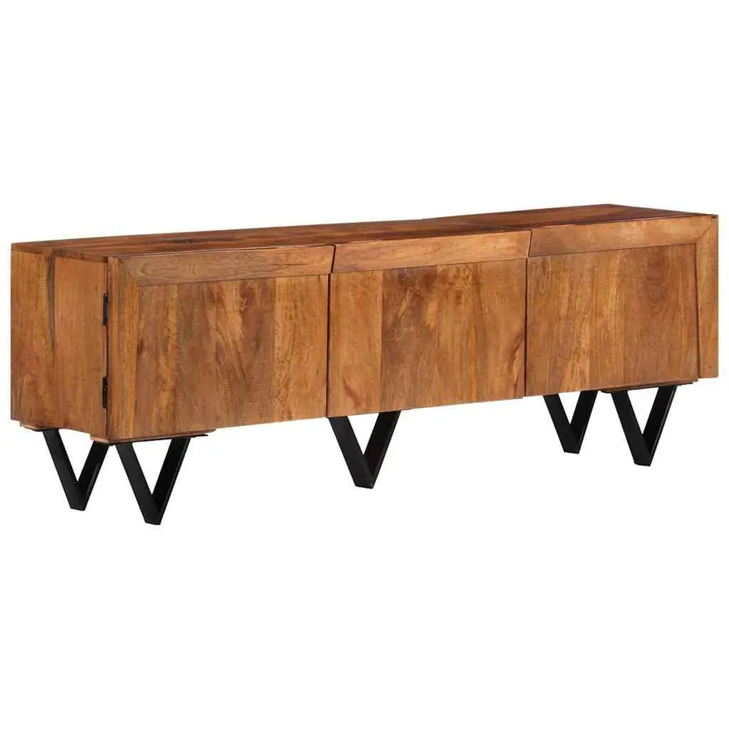 TV Cabinet 140x30x46 cm Solid Mango Wood Brown Living Room Furniture Storage