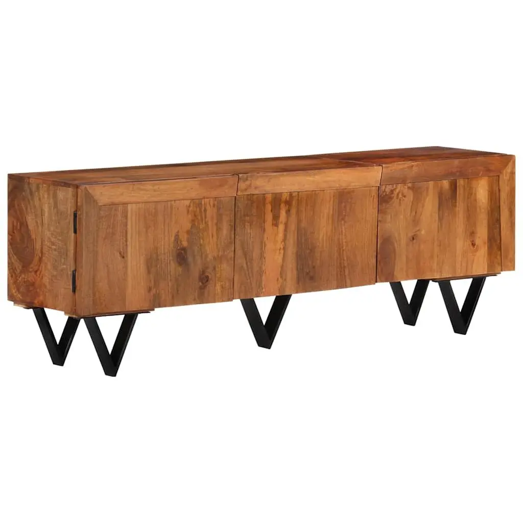 TV Cabinet 140x30x46 cm Solid Mango Wood Brown Living Room Furniture Storage