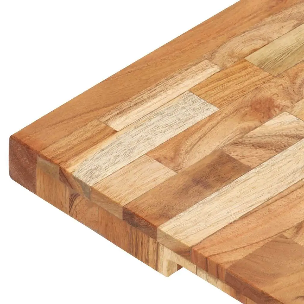 Chopping Board Brown 40x30x4 cm Solid Acacia Wood Kitchen Cutting Board with Finger Groove