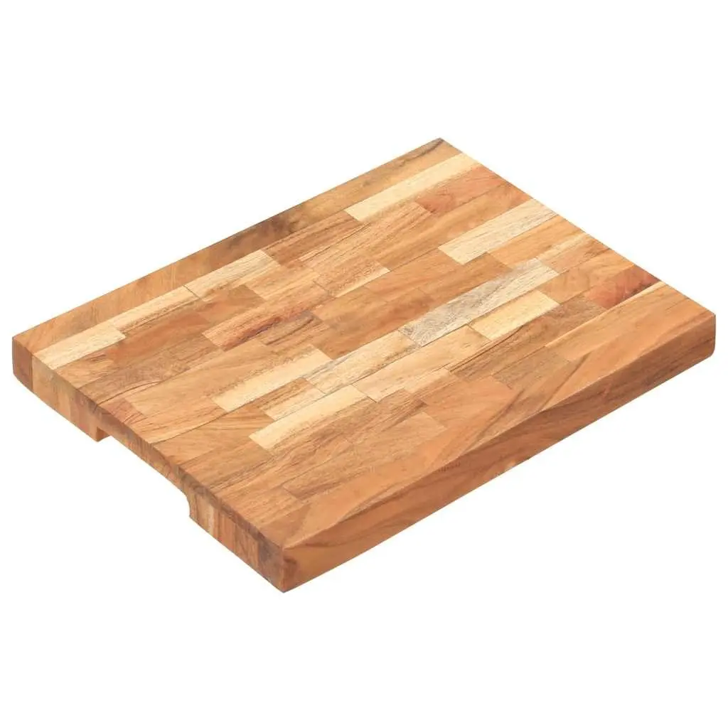 Chopping Board Brown 40x30x4 cm Solid Acacia Wood Kitchen Cutting Board with Finger Groove