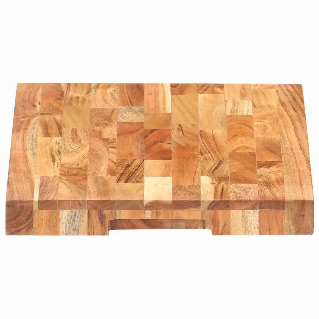 Chopping Board Brown 40x30x4 cm Solid Acacia Wood Kitchen Cutting Board with Finger Groove