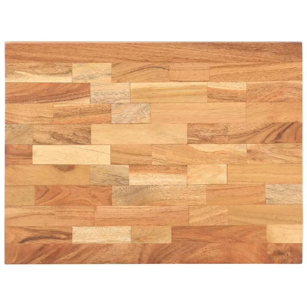 Chopping Board Brown 40x30x4 cm Solid Acacia Wood Kitchen Cutting Board with Finger Groove