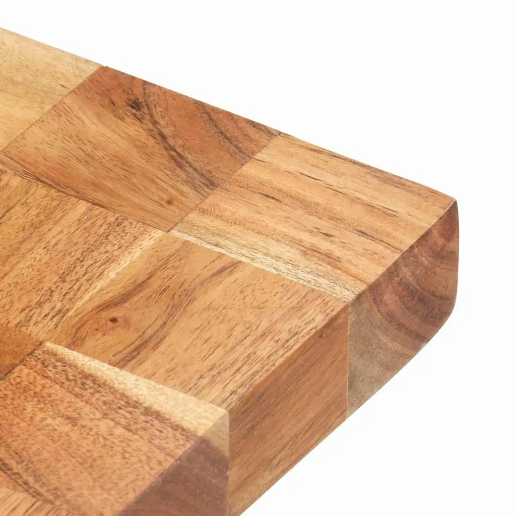 Chopping Board Brown 40x30x3.8 cm Solid Wood Kitchen Cutting Board with Finger Groove