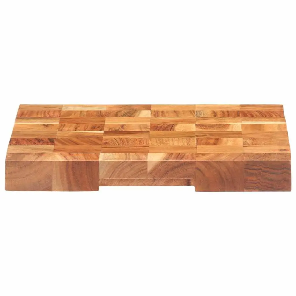Chopping Board Brown 40x30x3.8 cm Solid Wood Kitchen Cutting Board with Finger Groove