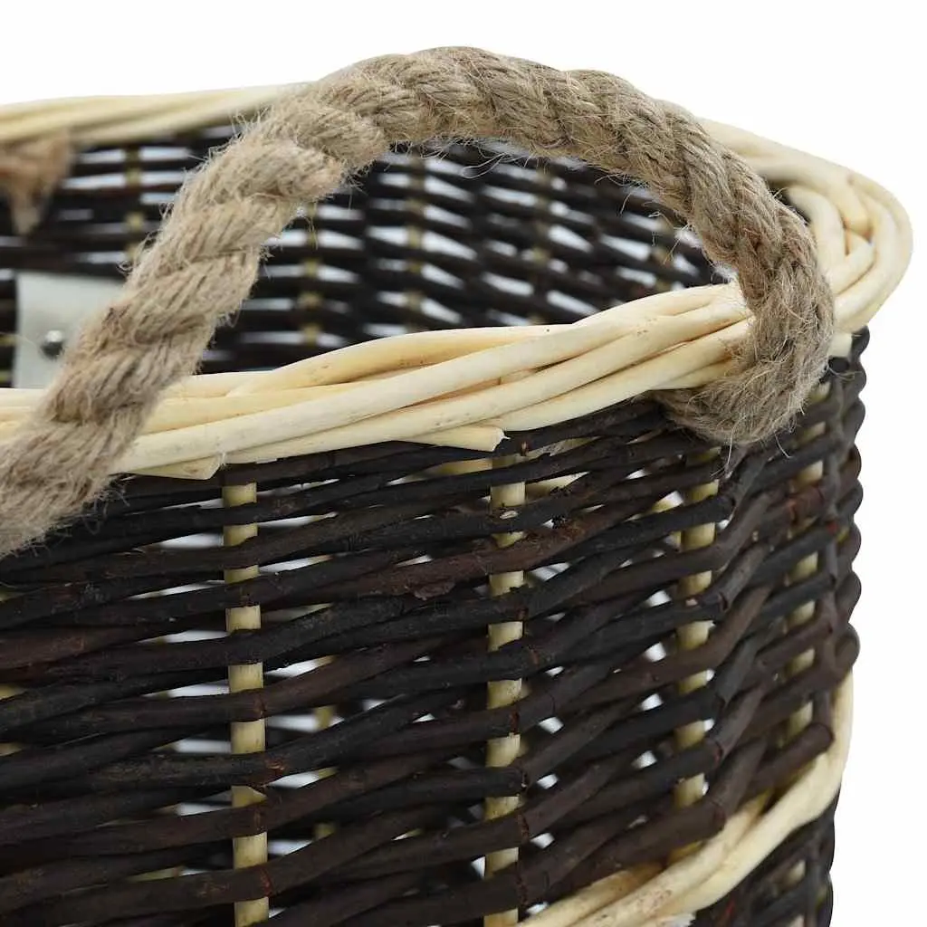 Firewood Backpack Carrier with Belts Log Storage Transport Willow Rustic Garden