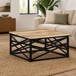 Solid Mango Wood Coffee Table - Sturdy and Stylish