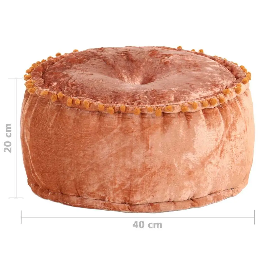 Round Velvet Footrest Ottoman Pouffe Seat Rest Living Room Bedroom Home Decor