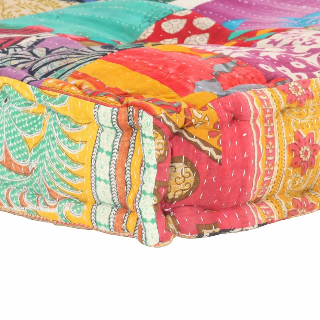 Pallet Sofa Cushion Multicolour Patchwork Fabric Soft Padding Comfort Home Decor