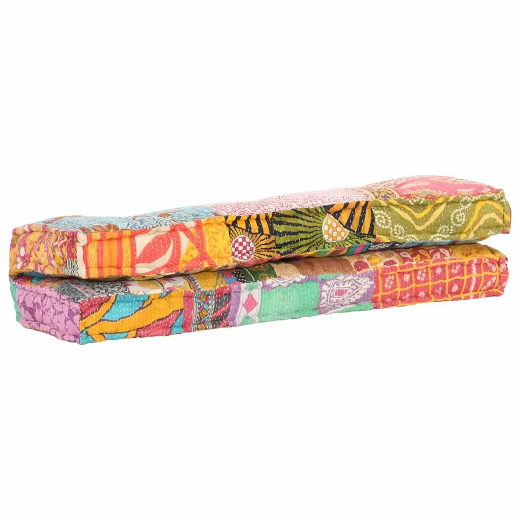 Pallet Sofa Cushion Multicolour Patchwork Fabric Soft Padding Comfort Home Decor