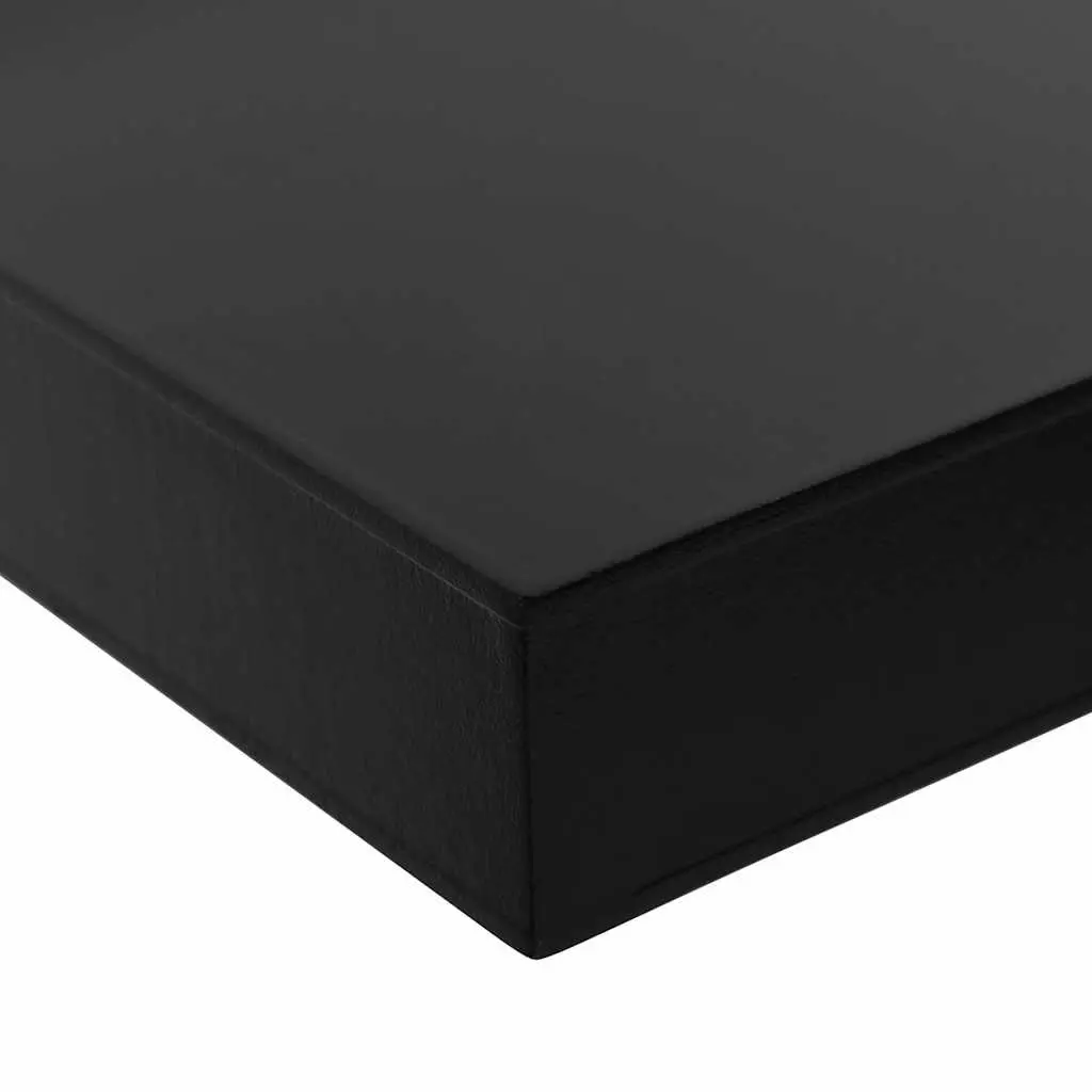 Floating Wall Shelves Black 40x20cm Display Storage Organizer Set 2 Piece