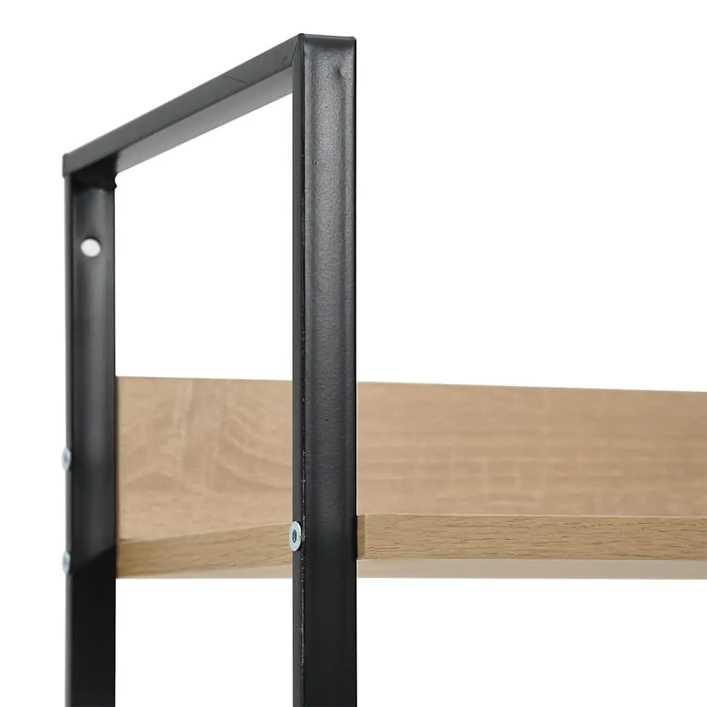 4-Layer Book Shelf Engineered Wood Standing Display Cabinet Storage Rack Brown