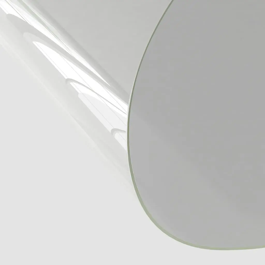 Round Table Protector Transparent 100 cm Soft PVC Waterproof Easy to Clean