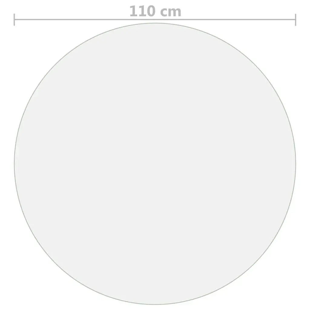 Round Table Protector Transparent 110cm Soft PVC Waterproof Easy to Clean