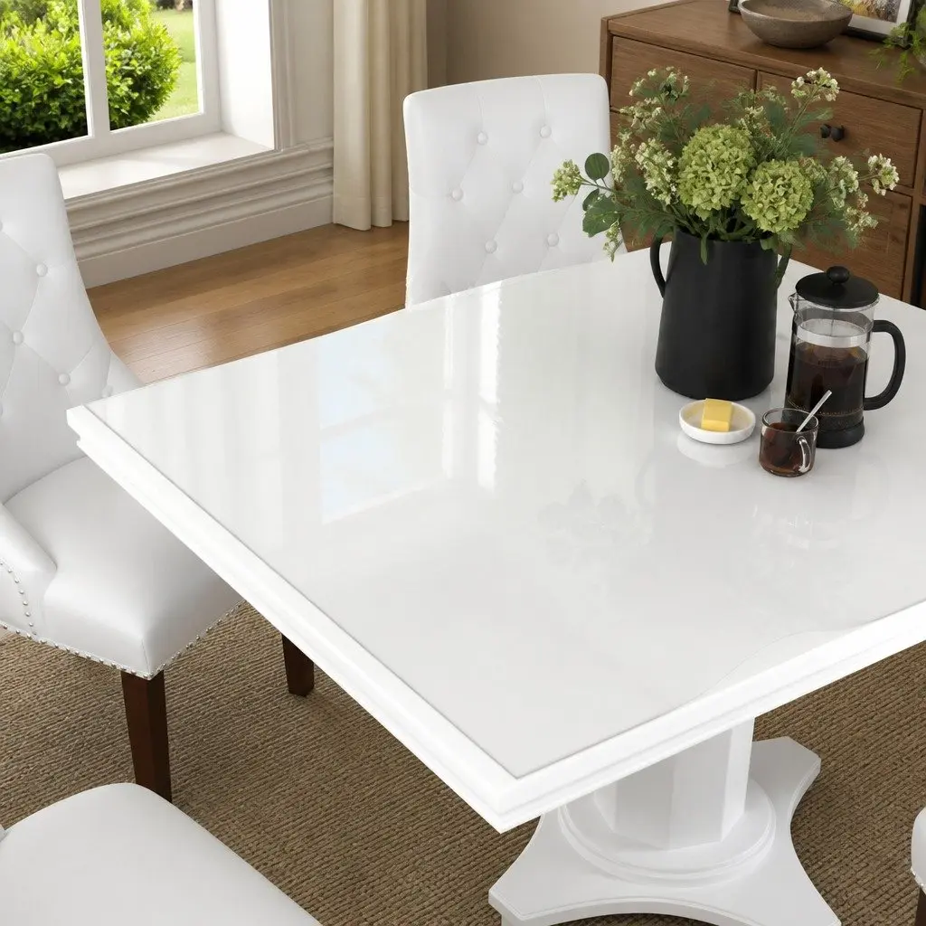 Table Protector Film Transparent 120x90cm Waterproof PVC Furniture Guard