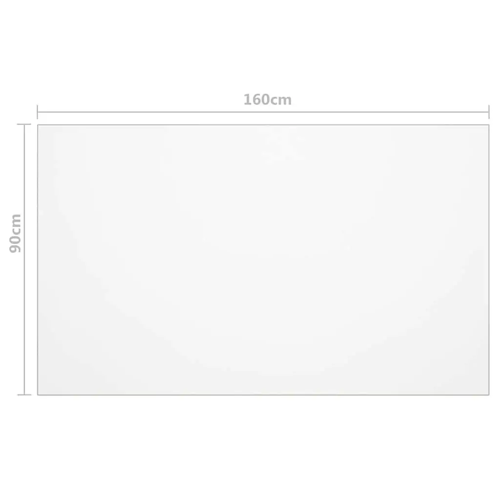 Table Protector Transparent Rectangular 160 x 90 cm Waterproof Soft PVC
