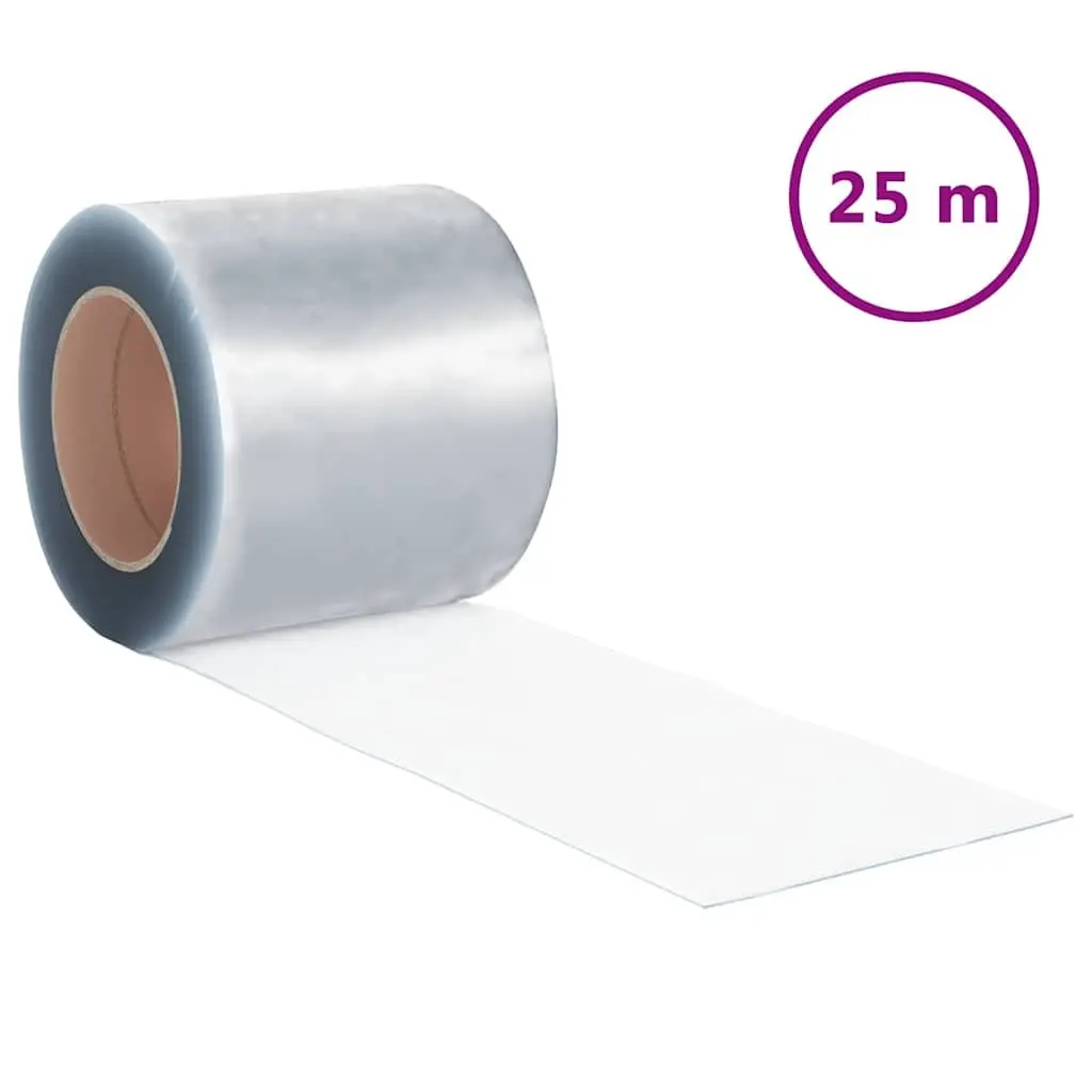 PVC Strip Curtain Roll Transparent 200mm Width Dust Protection Energy Saving