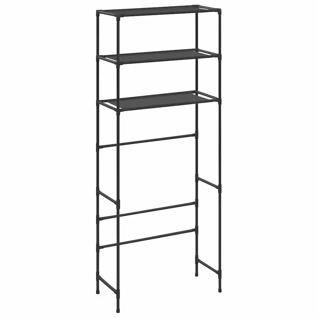 3-Tier Storage Rack Black Over Laundry Machine Organiser Shelving
