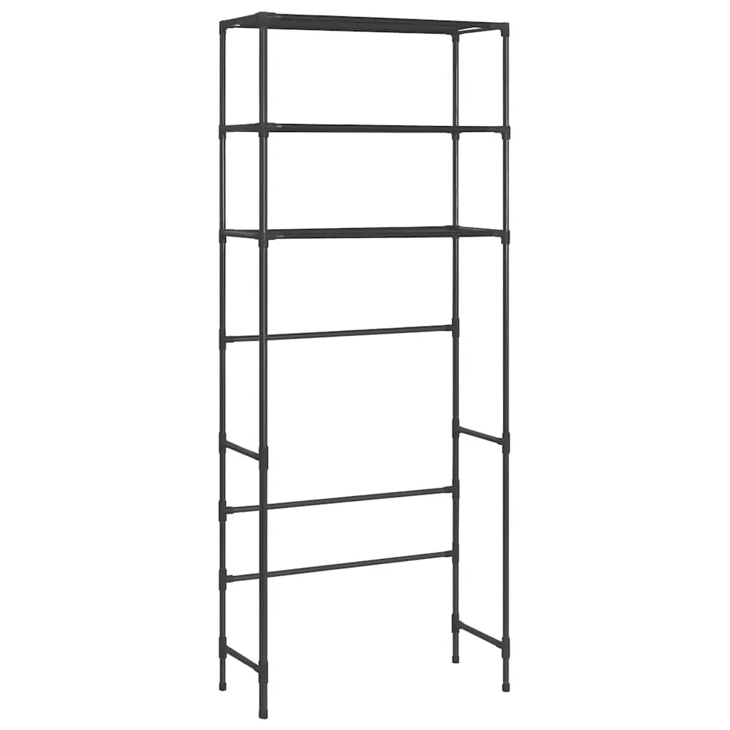 3-Tier Storage Rack Black Over Laundry Machine Organiser Shelving