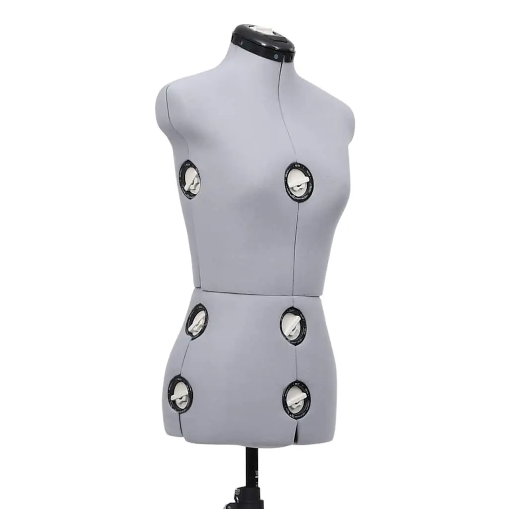 Adjustable Dress Form Grey S Size Customizable Bust Waist Hip Measurements
