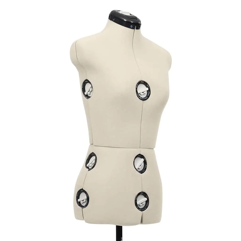 Adjustable Dress Form Cream S Size 33-40 Customizable Measurements