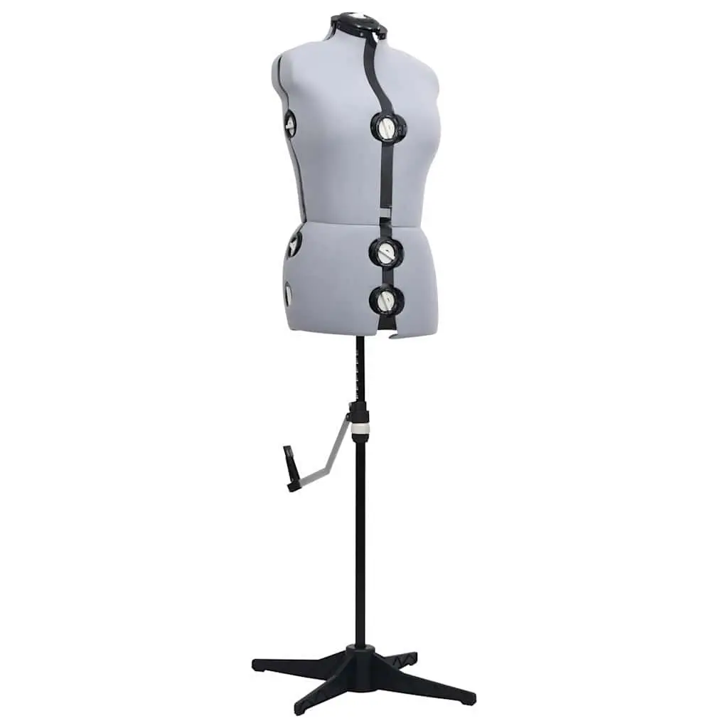 Adjustable Dress Form Grey M Size Customizable Bust Waist Hip Measurements