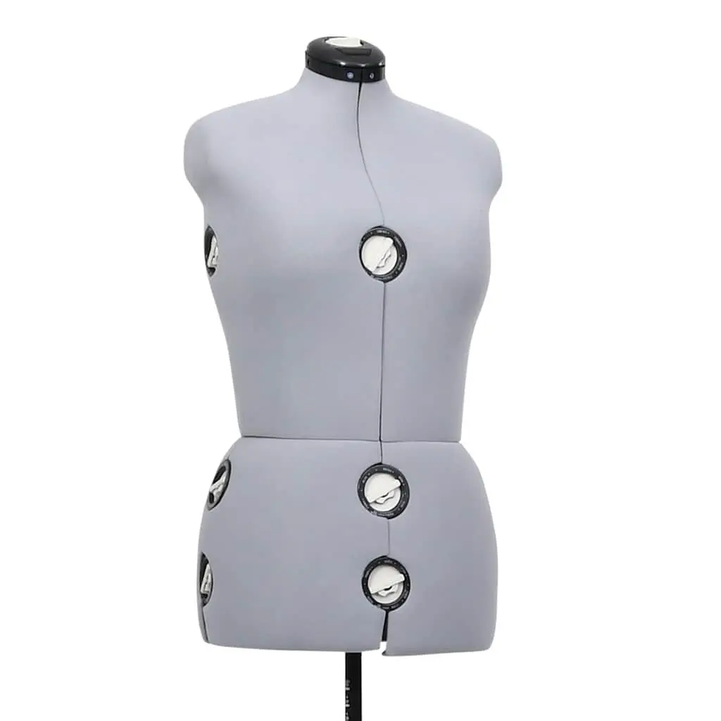 Adjustable Dress Form Grey M Size Customizable Bust Waist Hip Measurements