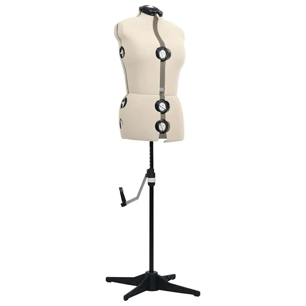 Adjustable Dress Form Mannequin Cream M Size 40-46 Height Customization