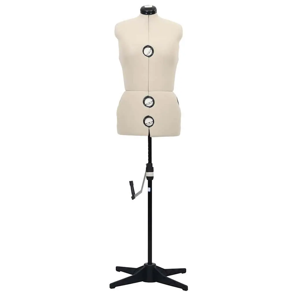 Adjustable Dress Form Mannequin Cream M Size 40-46 Height Customization