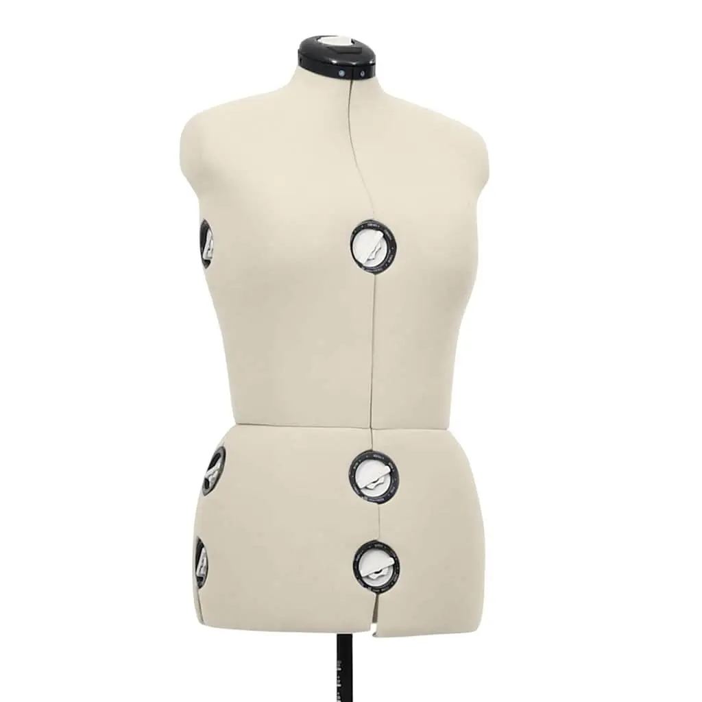 Adjustable Dress Form Mannequin Cream M Size 40-46 Height Customization