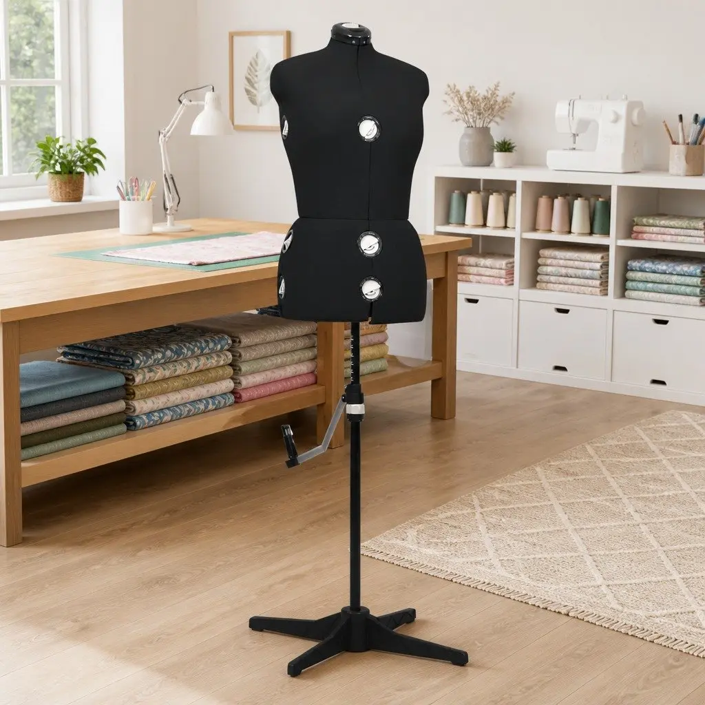 Adjustable Dress Form Black M Size 40-46 Height Adjustable Customizable Bust Waist Hip