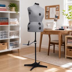 Adjustable Dress Form Female Grey L Size 44-50 Display Mannequin Clothing