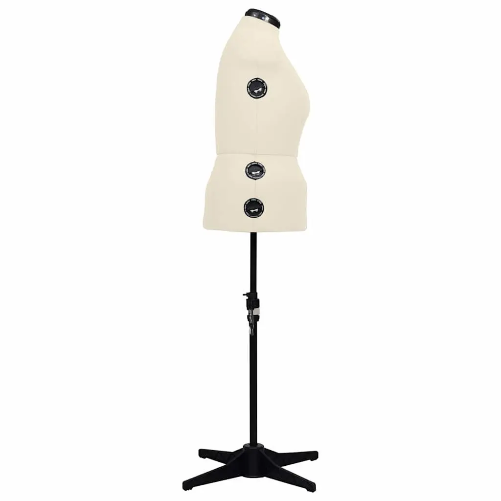 Adjustable Dress Form Cream L Size 44-50 Customisable Bust Waist Hip Display Mannequin
