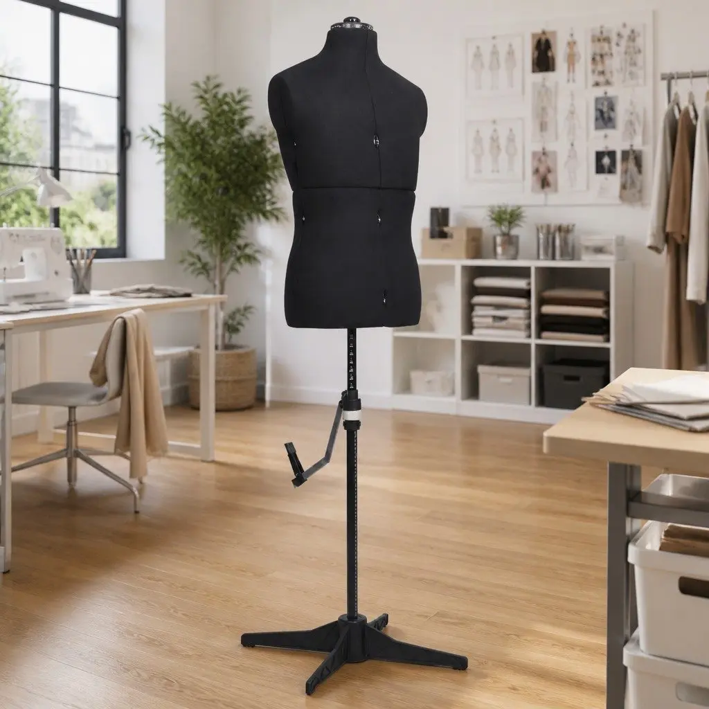 Adjustable Dress Form Mannequin Black 37-45 Height Adjustable Bust Waist Hip Measurements