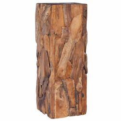 Solid Teak Wood Side Table 30x30x80 cm - A Reliable Choice