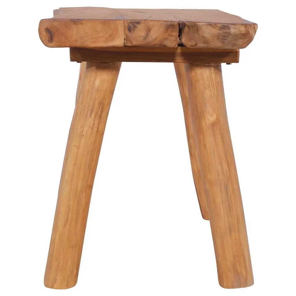 Garden Bench Brown 80cm Solid Teak Wood Indoor Outdoor Seating Furniture