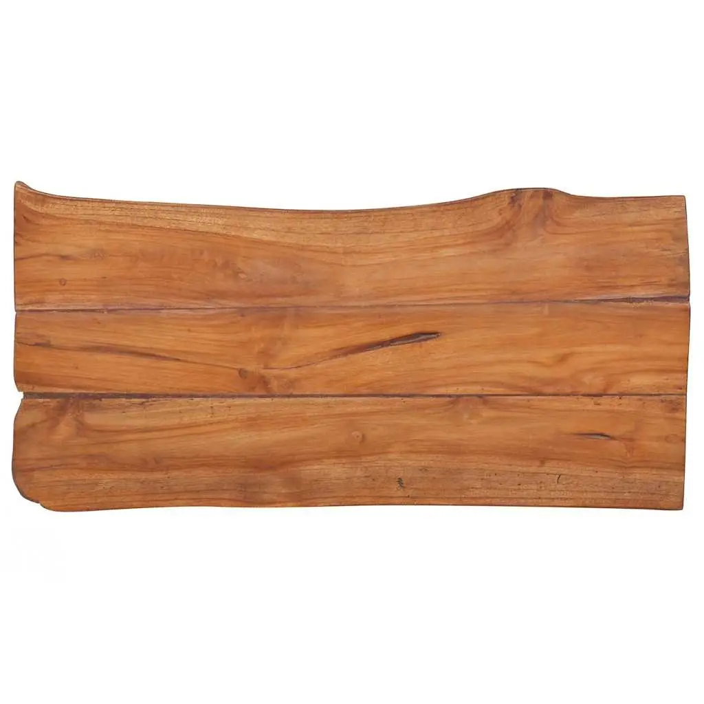 Garden Bench Brown 80cm Solid Teak Wood Indoor Outdoor Seating Furniture